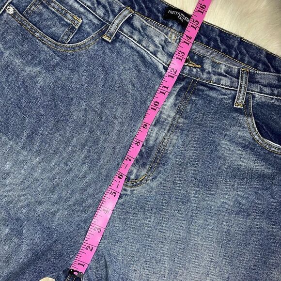 Pretty little things Tall mid wash split hem jeans sz 12 Tall - Picture 9 of 10